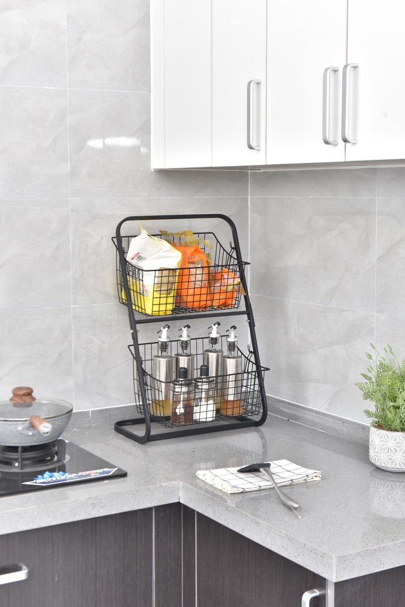 Dazzled Metal Storage Organizer Basket - waseeh.com