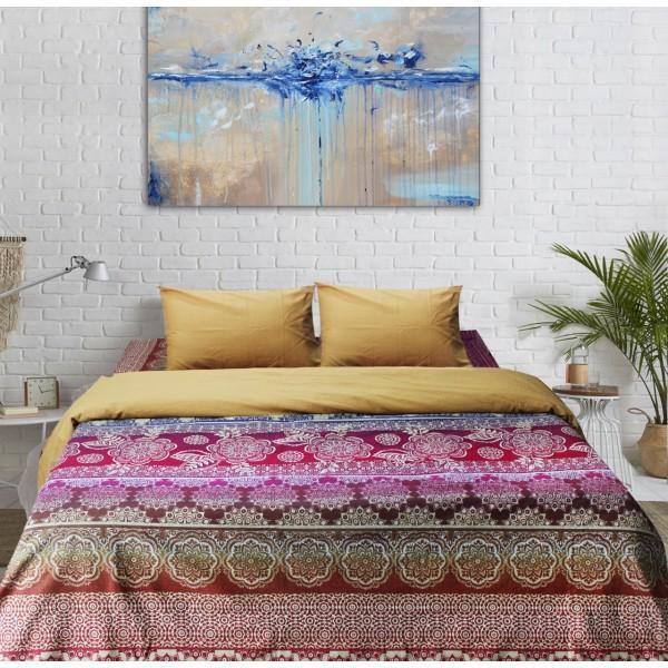 Export Cotton Quilt Cover Set - 4 pcs -  Multi Floral - waseeh.com