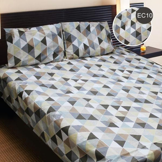 Cotton Double Bed Sheet With 2 Pillow cases - waseeh.com