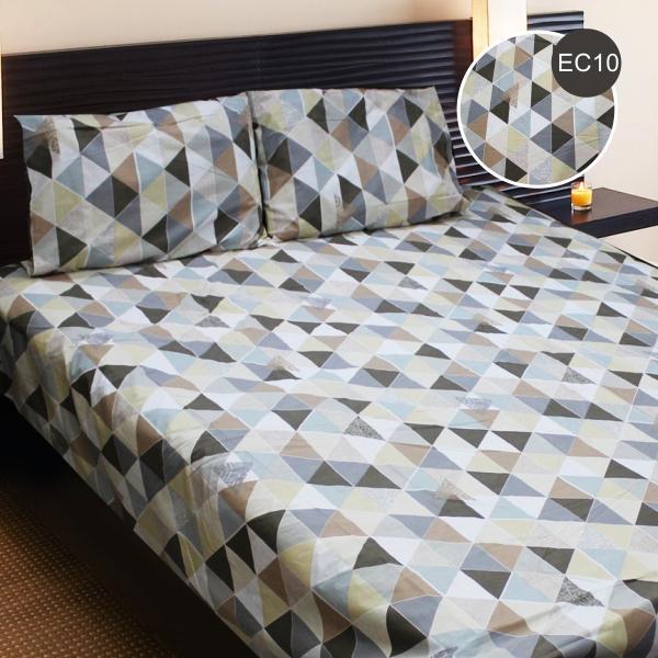 Cotton Double Bed Sheet With 2 Pillow cases - waseeh.com