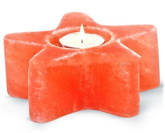 Natural Salt Candle Holder - Pack of 2 Stars - waseeh.com