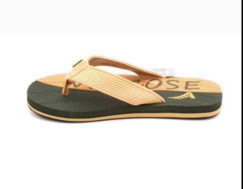 Vescose - Flip Flops - Green and Beige Lined - waseeh.com