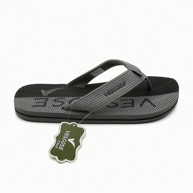 Vescose - Flip Flops - Gray Lined - waseeh.com