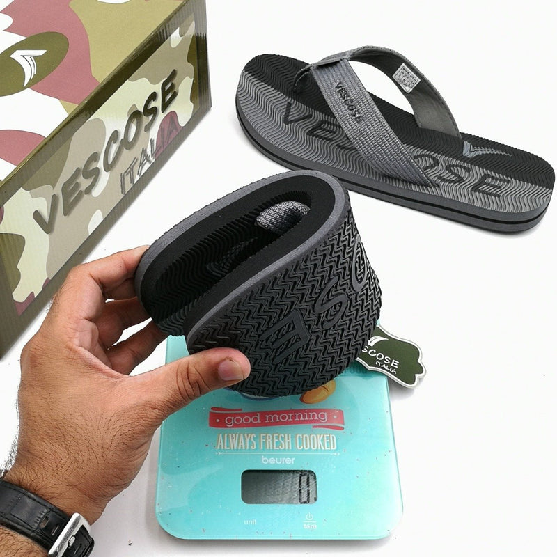 Vescose - Flip Flops - Gray Lined - waseeh.com