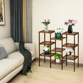 Multi-Tier Living Garden Wooden Plant Storage Organizer Rack Decor - waseeh.com