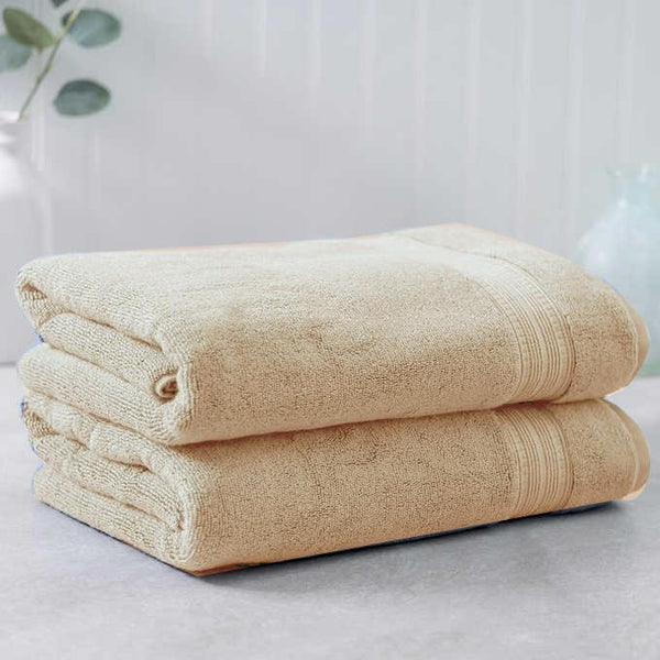 Beige Egyptian Cotton Towel - Pack of 2 - waseeh.com