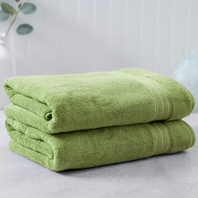 Green Egyptian Cotton Towel - Pack of 2 - waseeh.com