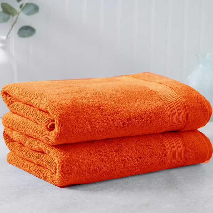 Orange Egyptian Cotton Towel - Pack of 2 - waseeh.com