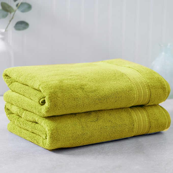 Olive Green Egyptian Cotton Towel - Pack of 2 - waseeh.com