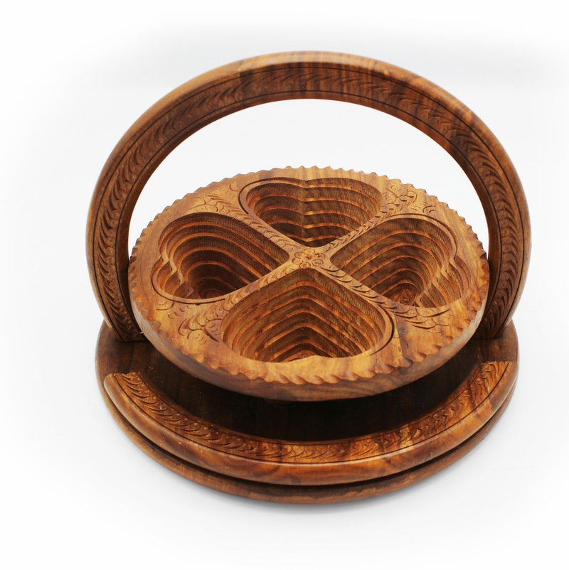 Wooden Fruit Basket - 12" - waseeh.com