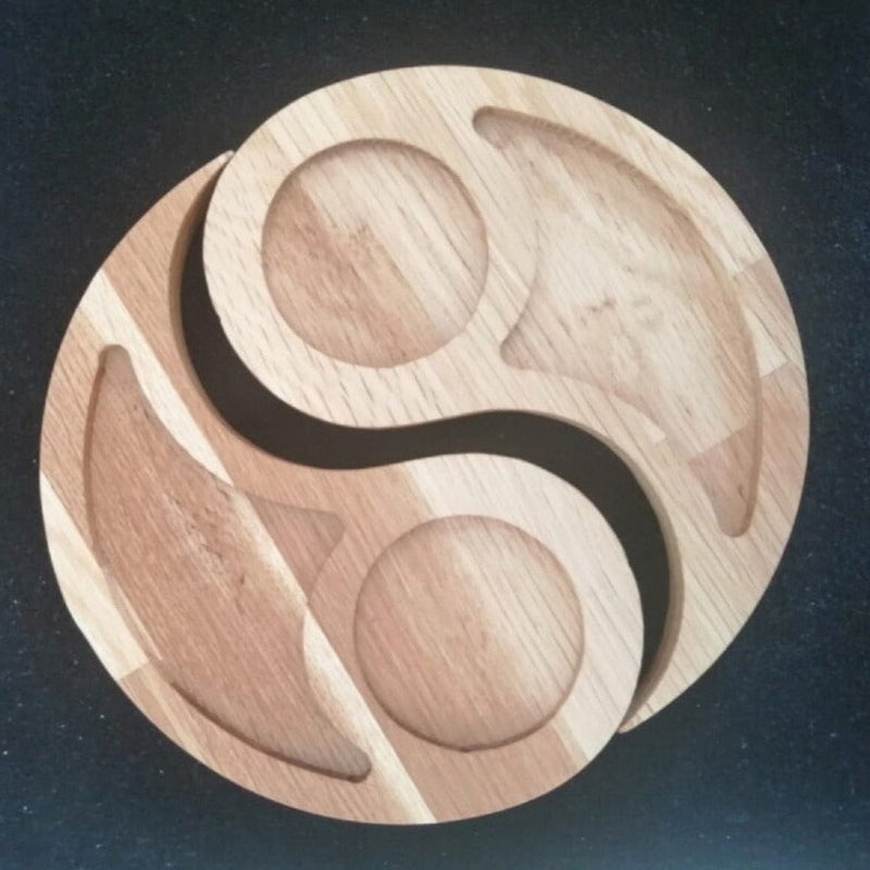 Yin Yang Snack Wooden Tray Platter