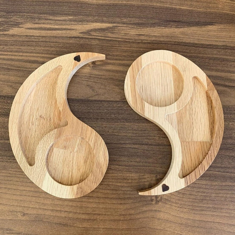 Yin Yang Snack Wooden Tray Platter